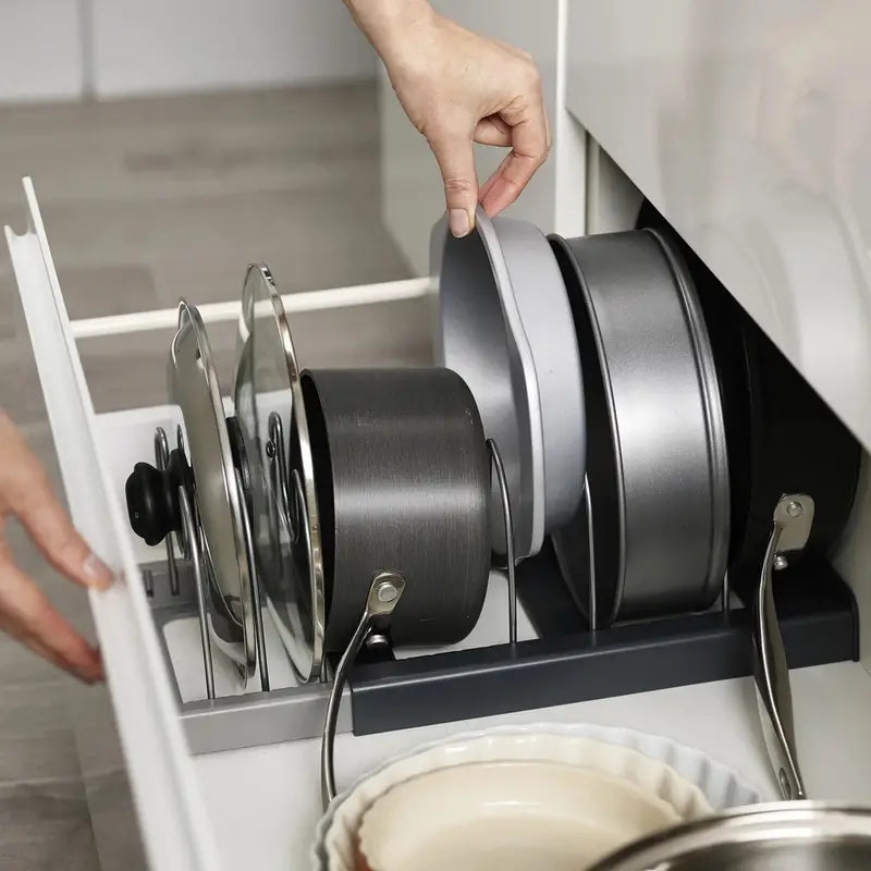 Stainless Steel Pots & Pans Storage Rack