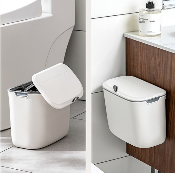 Odor Preventing Wall-Mounted Kitchen Trash Bin