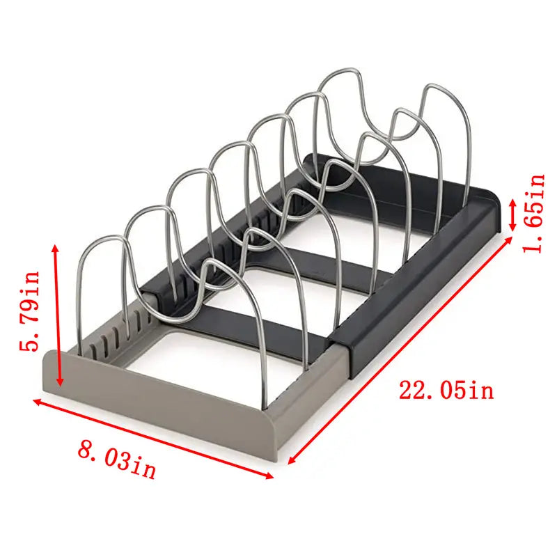 Stainless Steel Pots & Pans Storage Rack