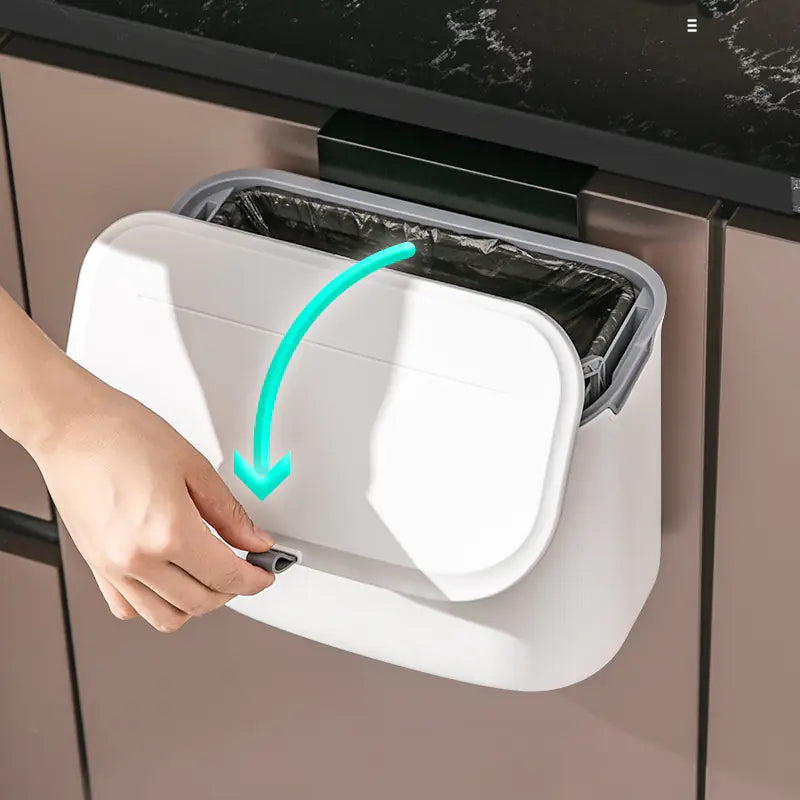 Odor Preventing Wall-Mounted Kitchen Trash Bin